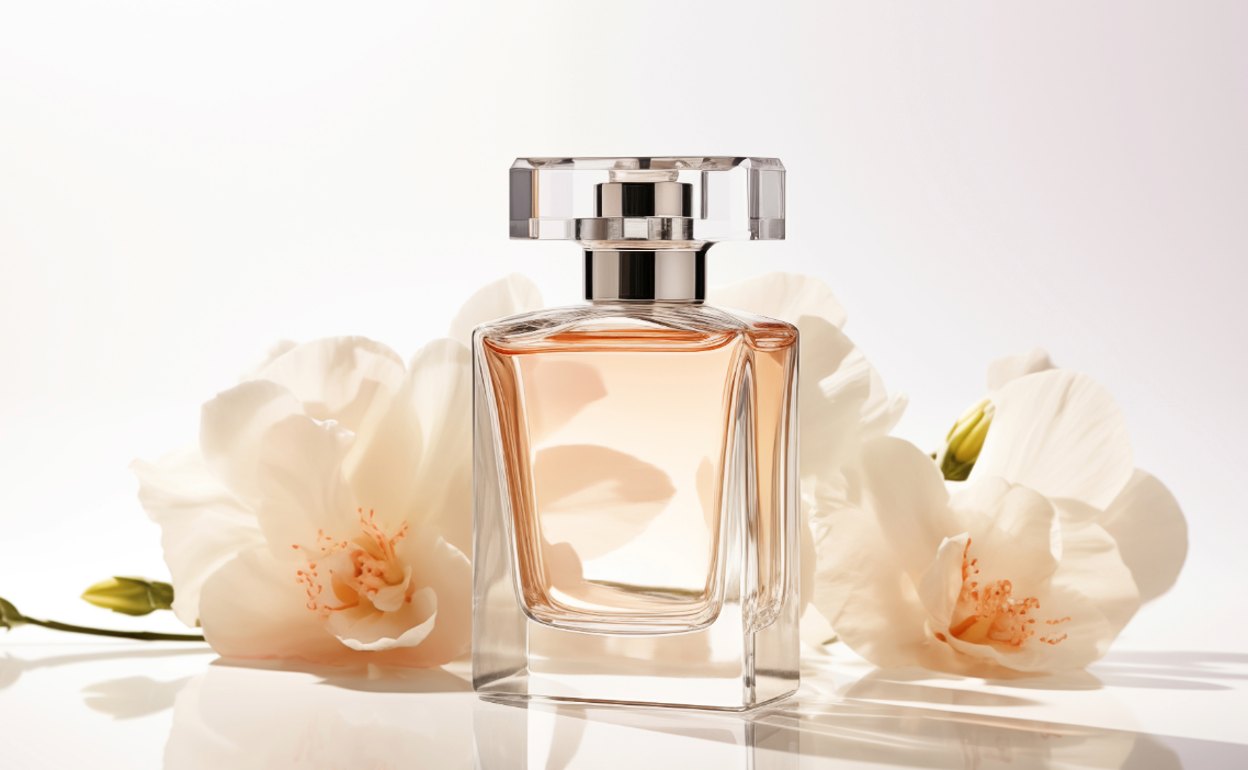 ong-lasting oud wood perfume for men in a sleek black glass bottle.